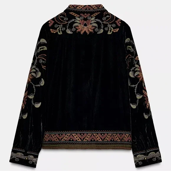 Zara Embroidered Velvet Jacket Limited Edition - Picture 6 of 7